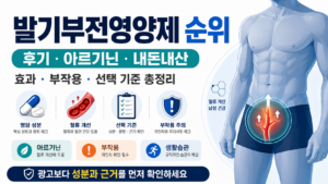 발기부전영양제 순위 후기 아르기닌 내돈내산 2 영양제순위
