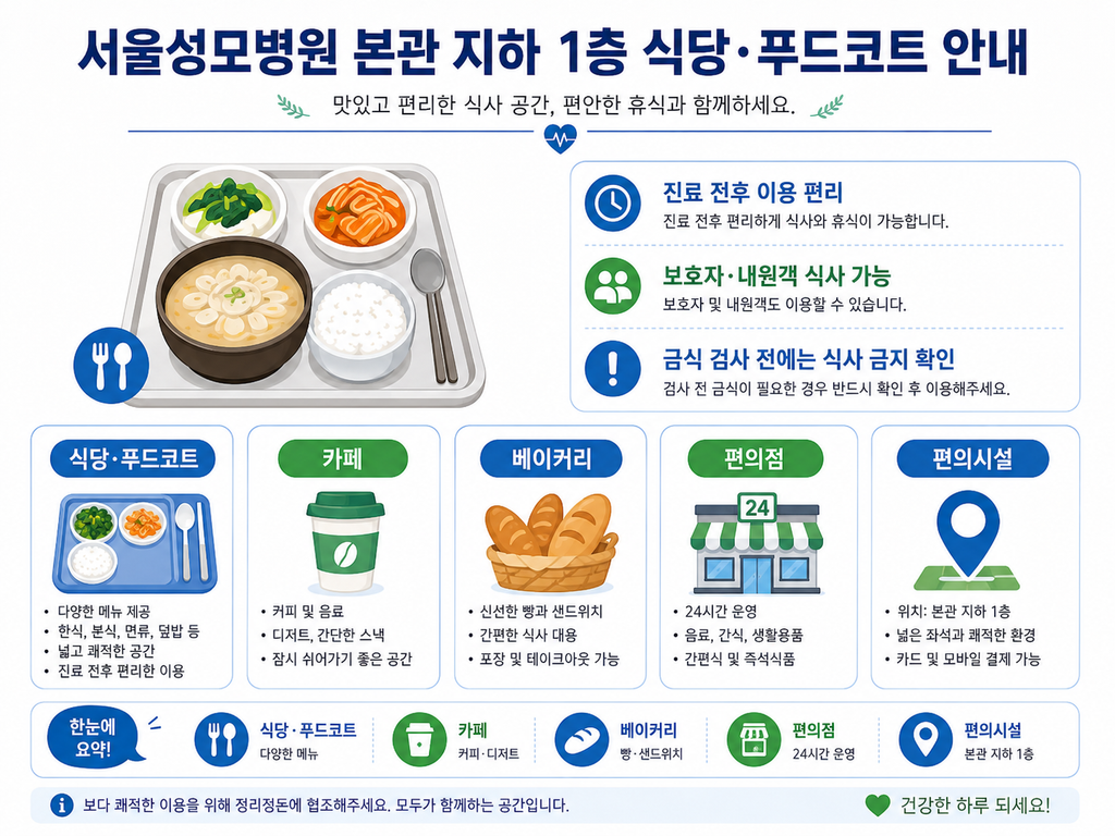 서울성모병원 장례식장·식당·예약·건강검진 총정리 4 서울성모병원 장례식장·식당·예약·건강검진 총정리