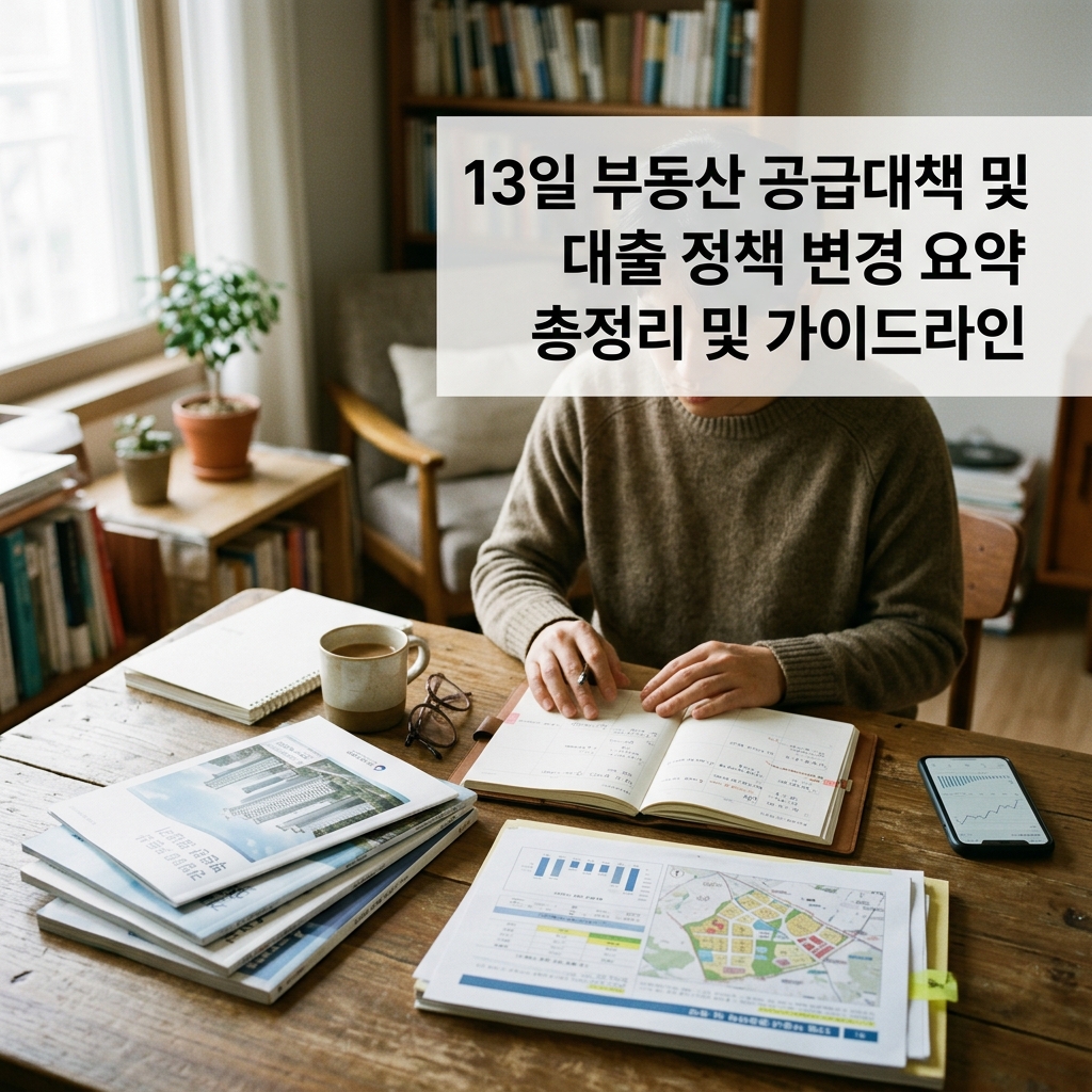 13일 부동산 공급대책 및 대출 정책 변경 요약 총정리 및 가이드라인