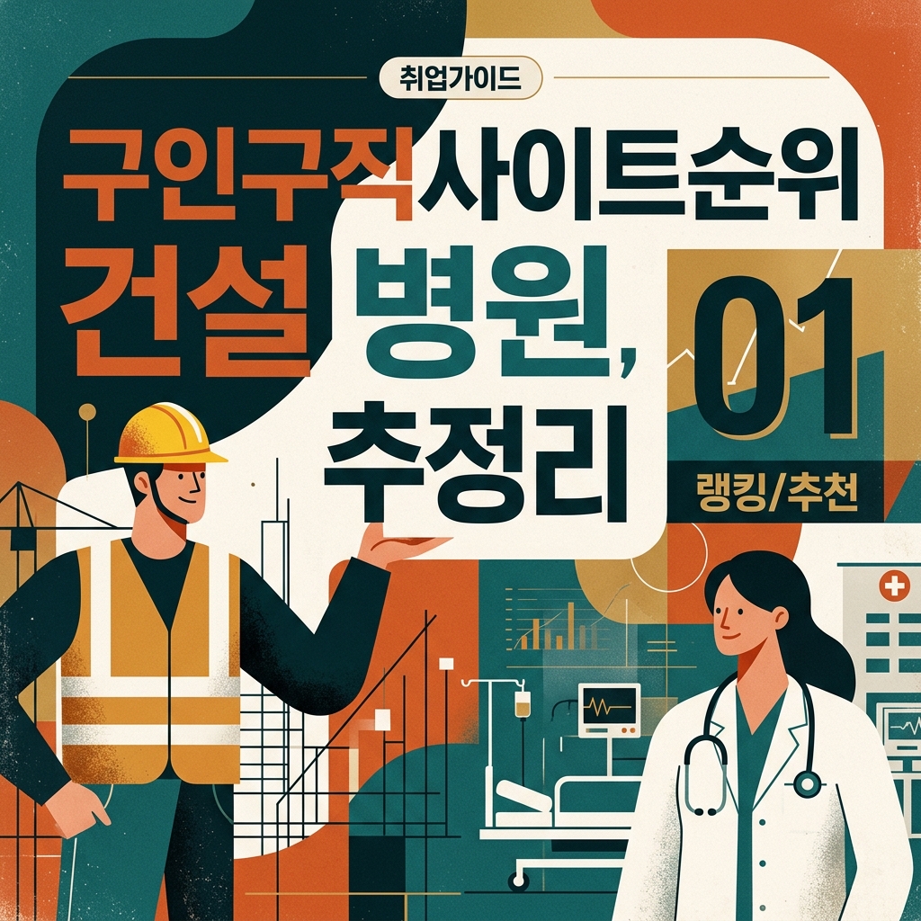 구인구직사이트순위 건설 병원 추천 총정리