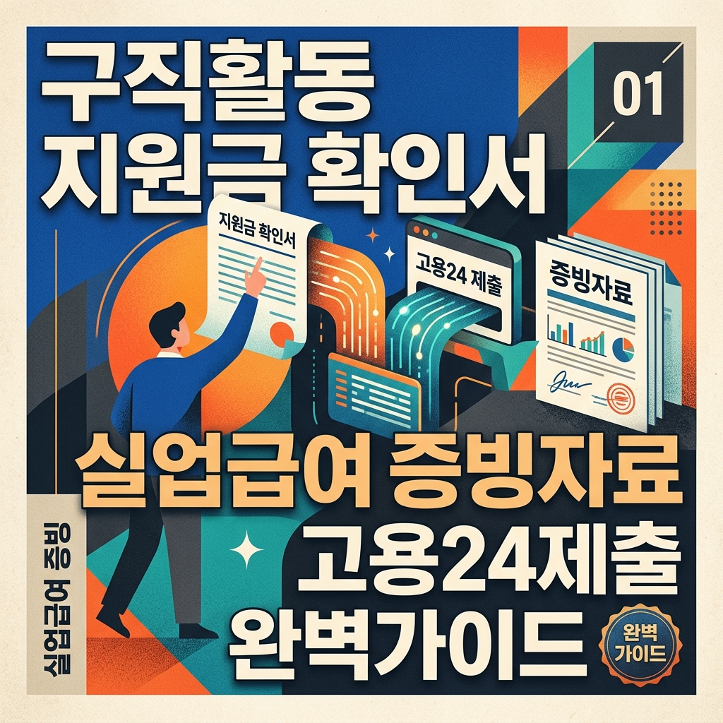 구직활동 지원금 확인서 실업급여 증빙자료 고용24제출 완벽가이드