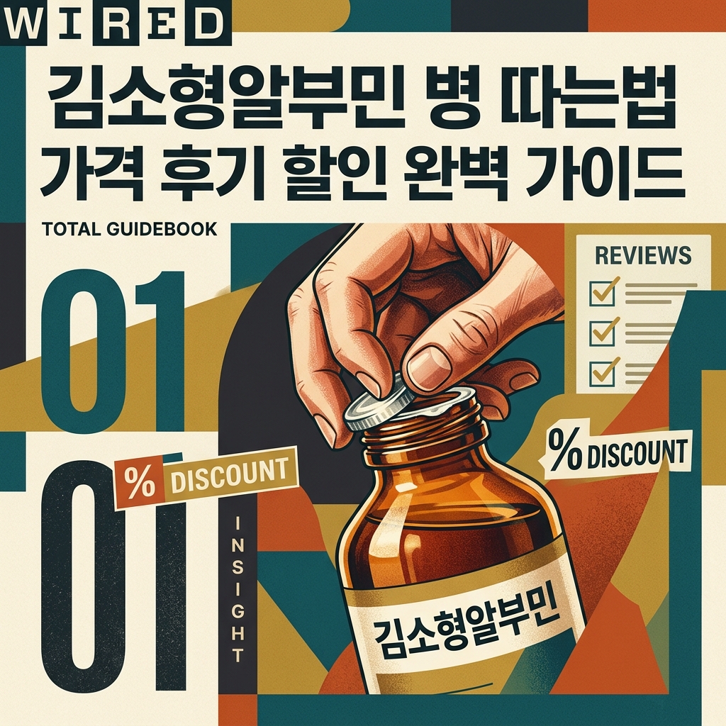 김소형알부민 병 따는법 가격 후기 할인 완벽 가이드