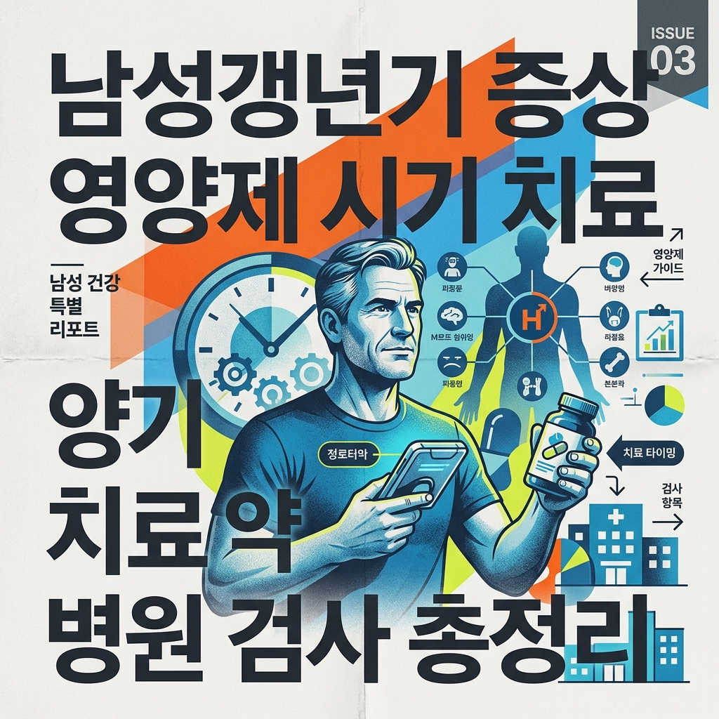 남성갱년기 증상 영양제 시기 치료 약 병원 검사 총정리