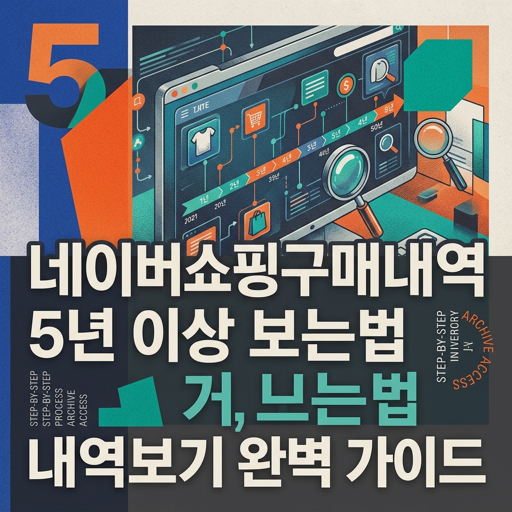 ai thumbnail poster 네이버쇼핑구매내역 5년 이상 보는법 내역보기 완벽 가이드 1786321711