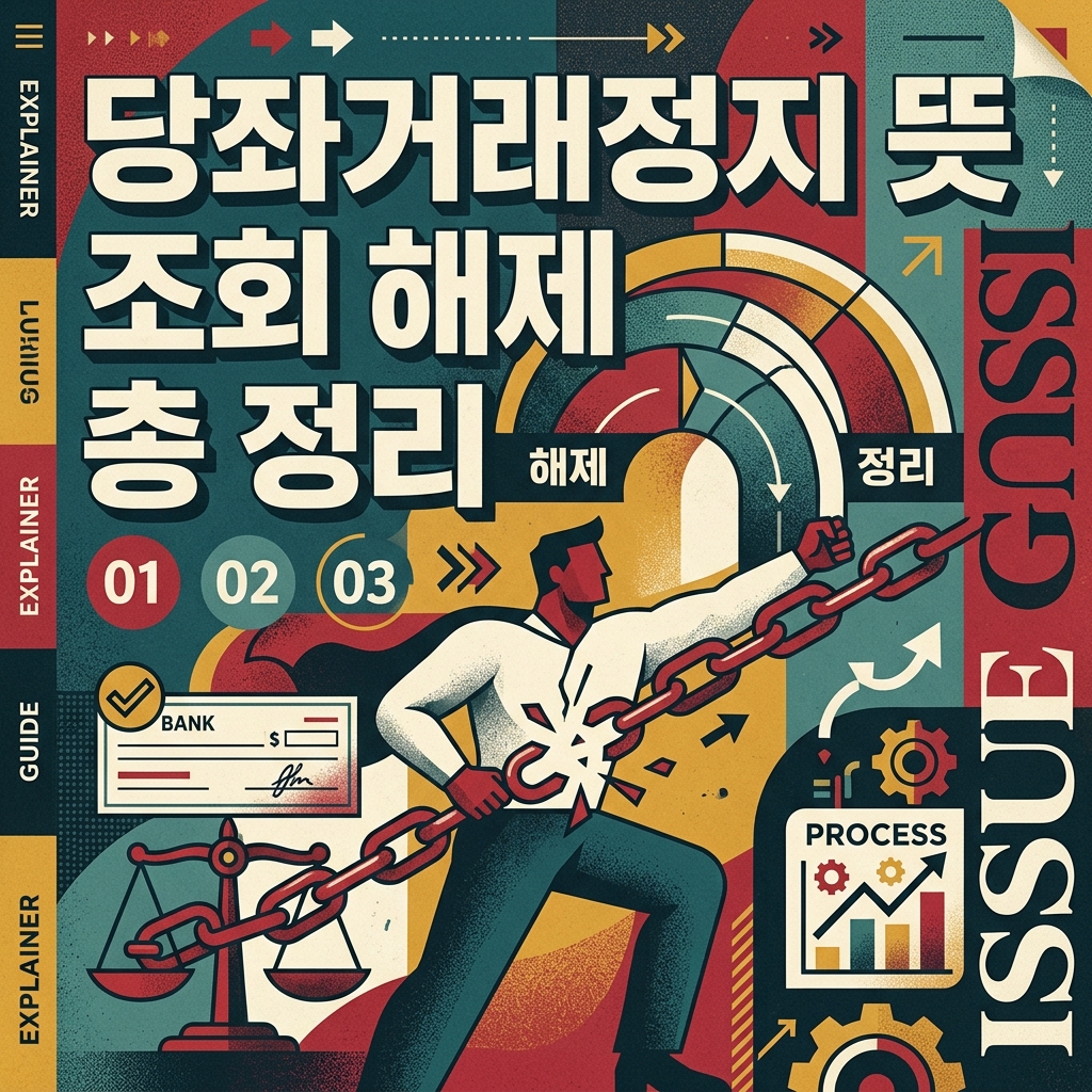 당좌거래정지 뜻 조회 해제 방법 총 정리