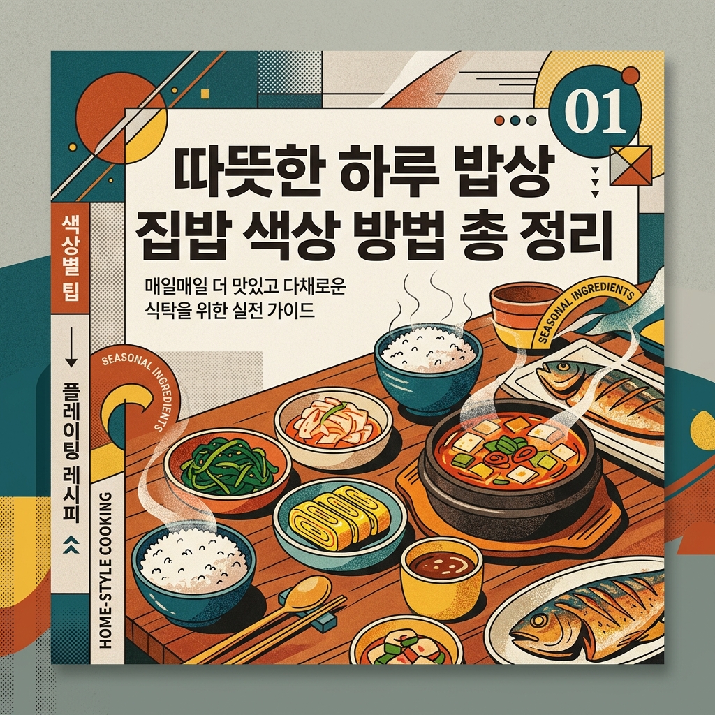 따뜻한 하루 밥상 집밥 색상 방법 총 정리