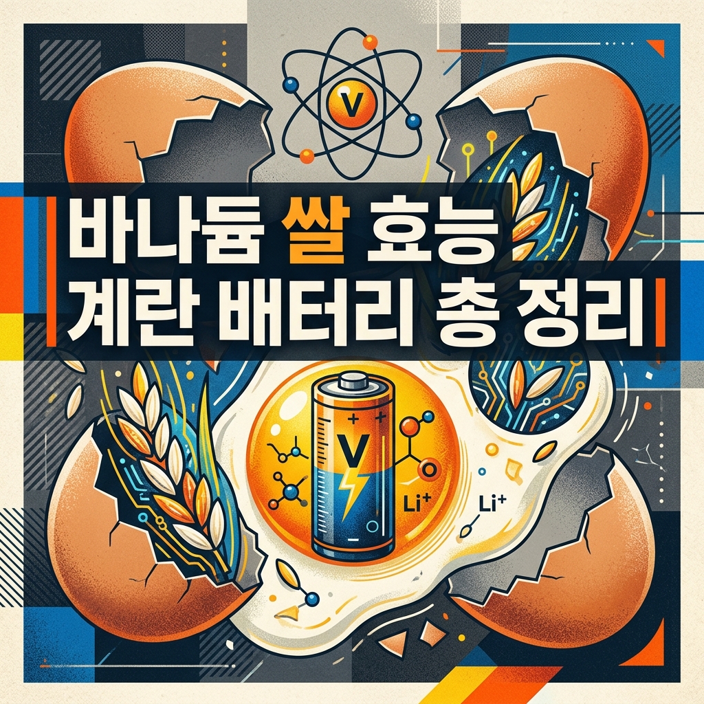 바나듐 쌀 효능 계란 달걀 배터리 총 정리