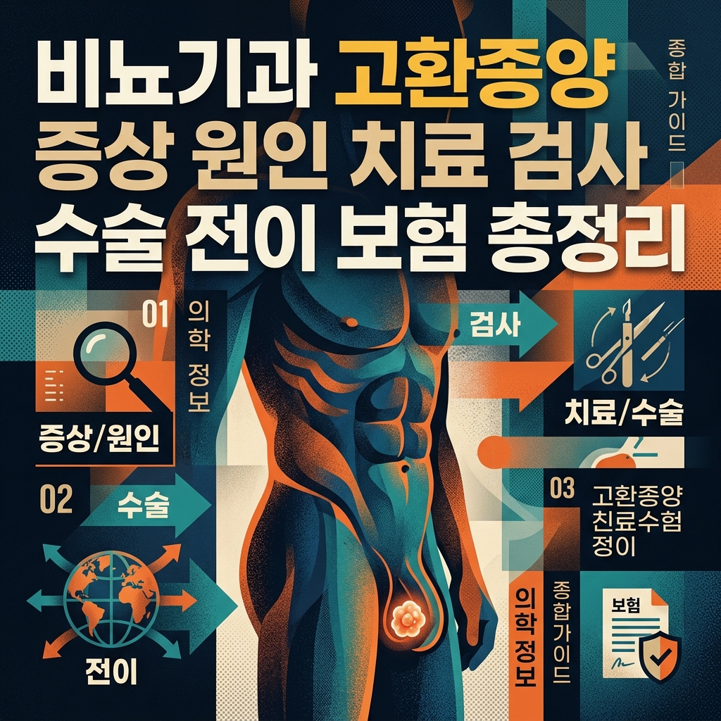 비뇨기과 고환종양 증상 원인 치료 검사 수술 전이 보험 총정리
