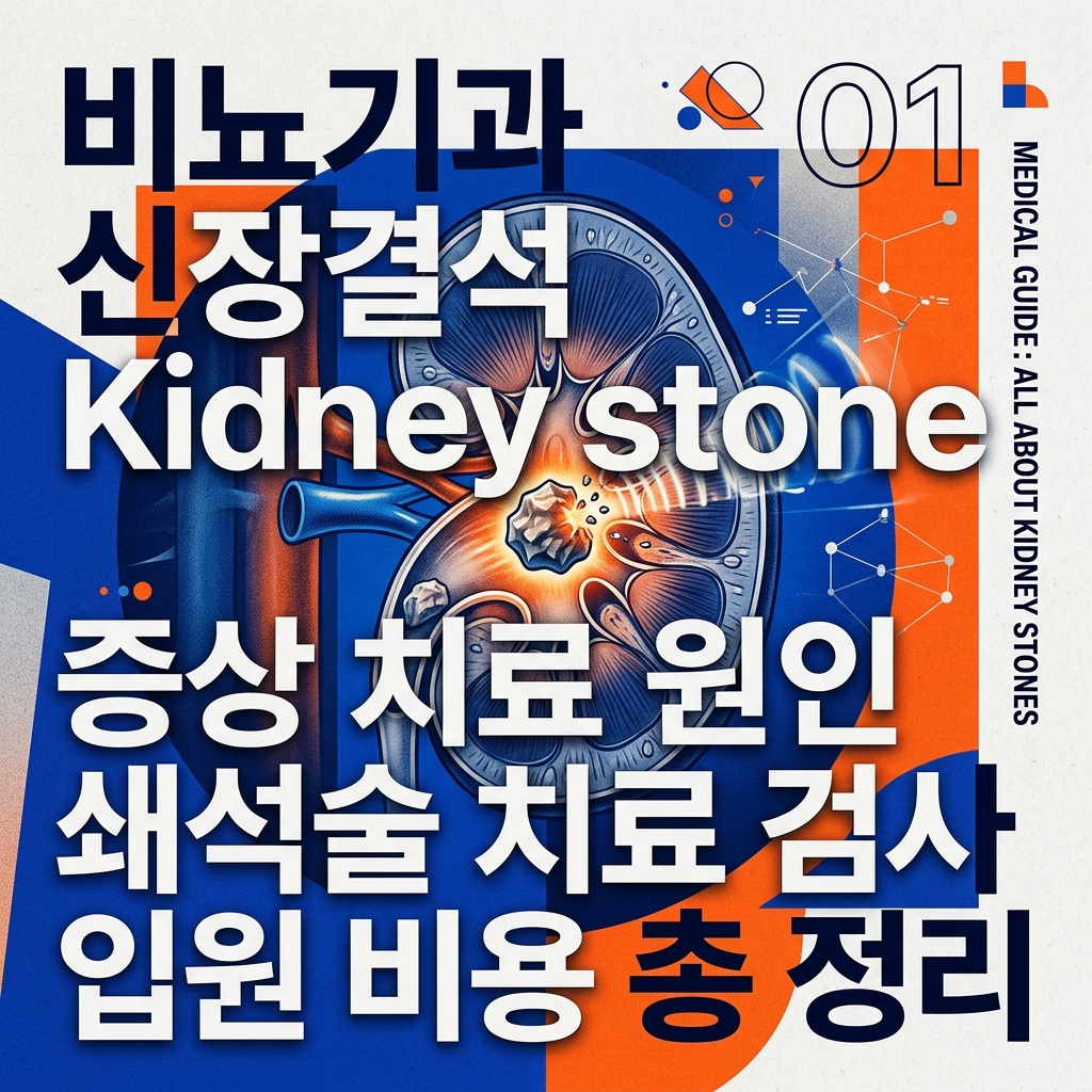 비뇨기과 신장결석 Kidney stone 증상 치료 원인 쇄석술 치료 검사 입원 비용 총 정리