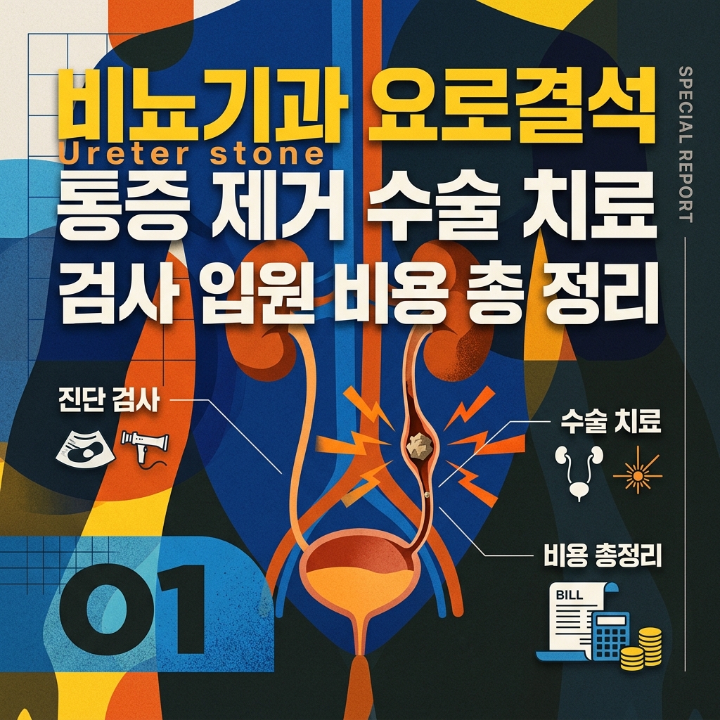 비뇨기과 요로결석 Ureter stone 통증 제거 수술 치료 검사 입원 비용 총 정리