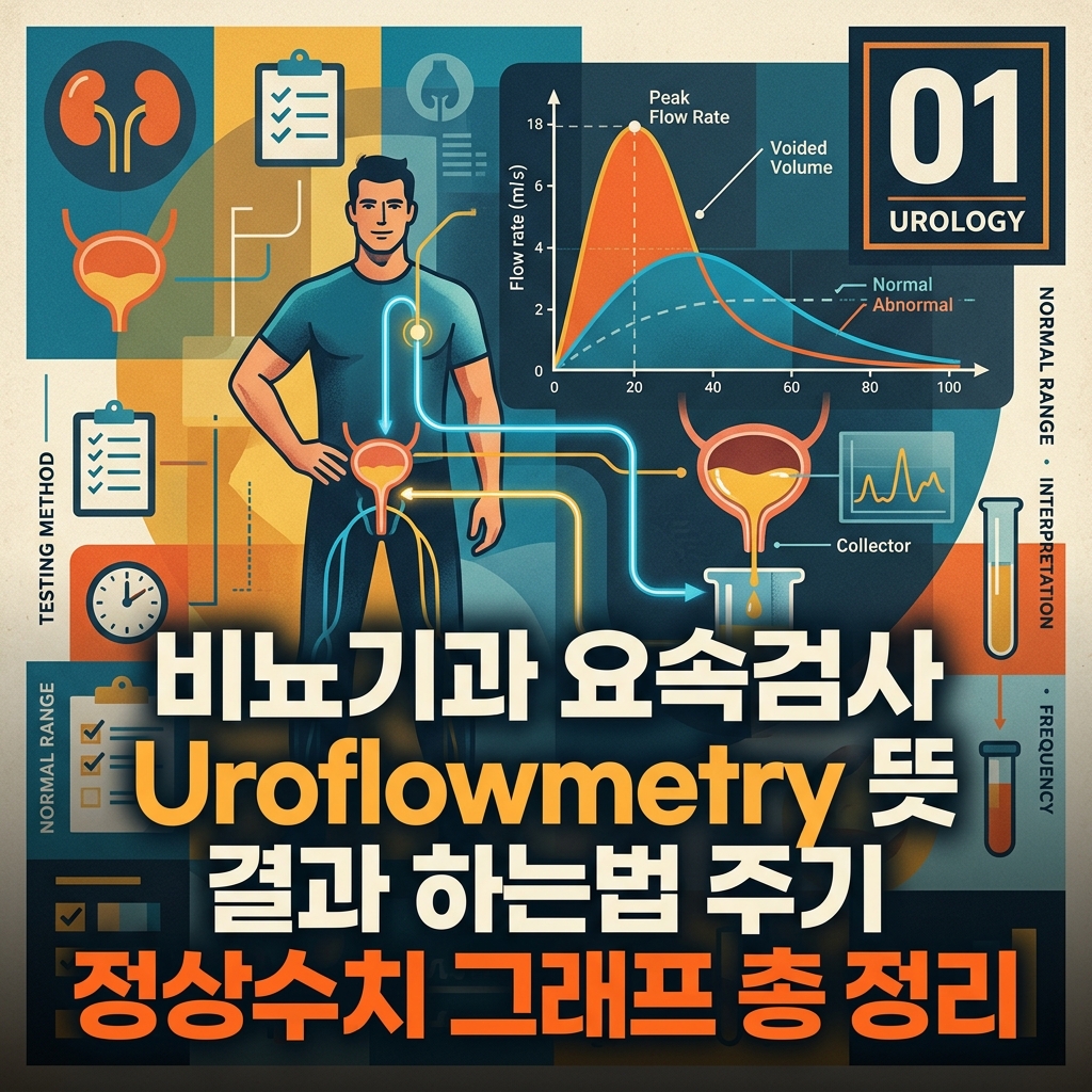 비뇨기과 요속검사 Uroflowmetry 뜻 결과 하는법 주기 정상수치 그래프 총 정리