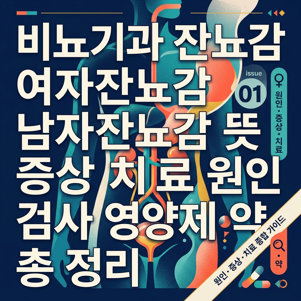 비뇨기과 잔뇨감 여자잔뇨감 남자잔뇨감 뜻 증상 치료 원인 검사 영양제 약 총 정리