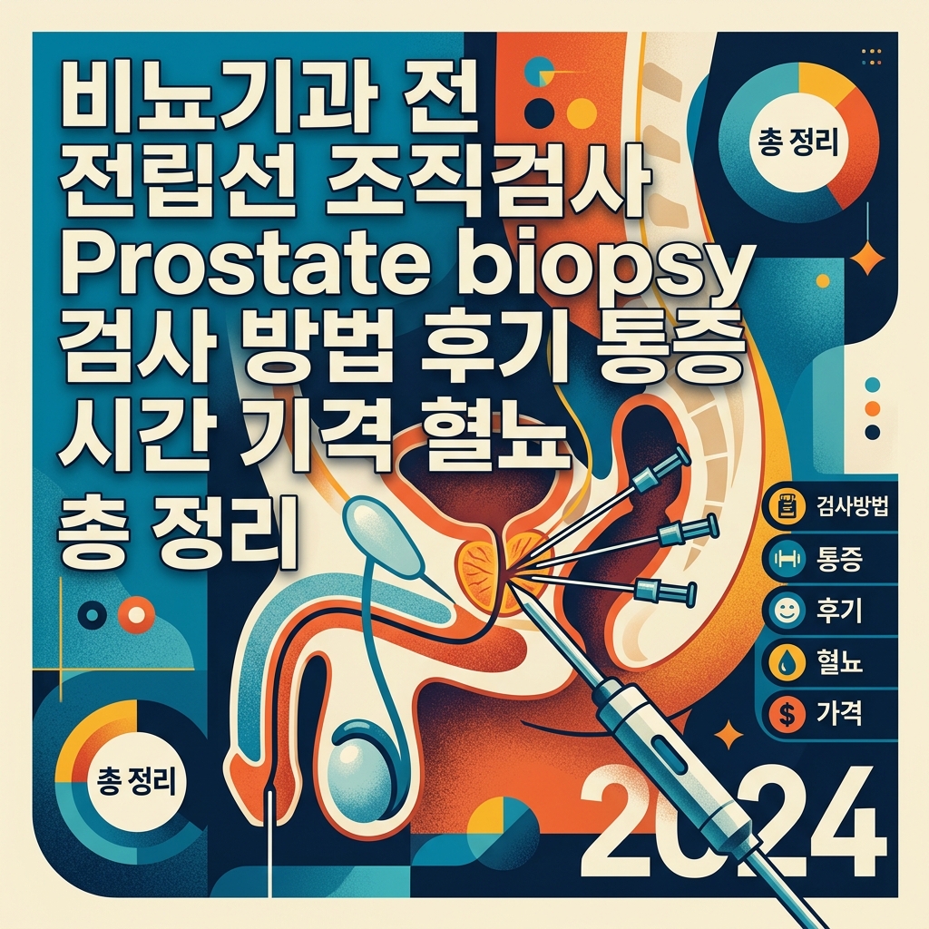 비뇨기과 전립선 조직검사 Prostate biopsy 검사 방법 후기 통증 시간 혈뇨 가격 총 정리