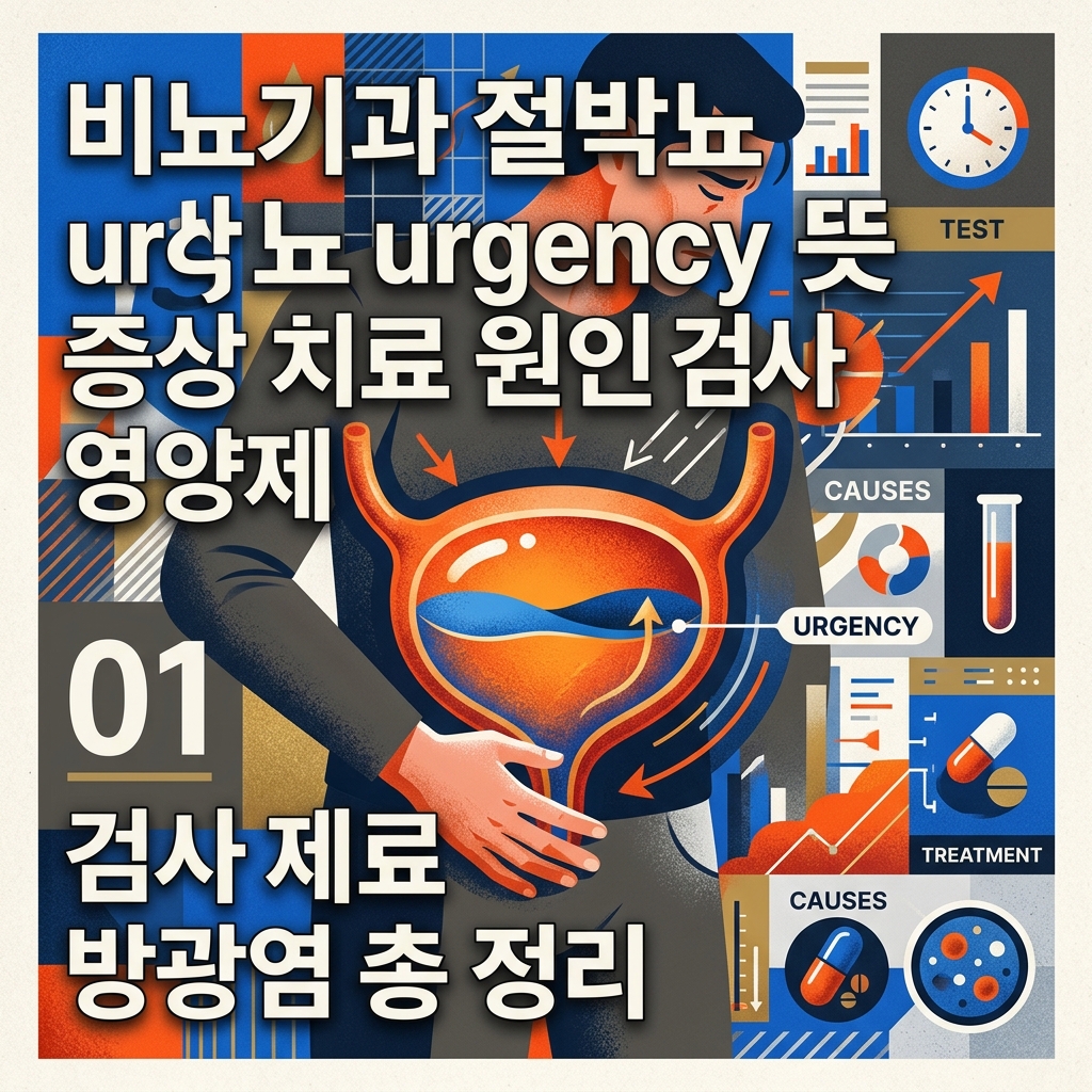 비뇨기과 절박뇨 urgency 뜻 증상 치료 원인 검사 영양제 방광염 총 정리
