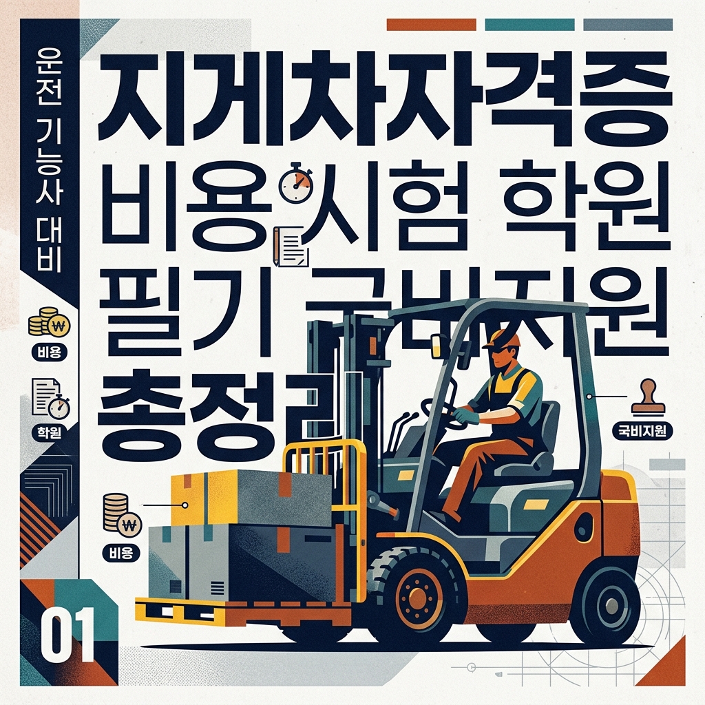 지게차자격증 비용 시험 학원 필기 국비지원 총정리