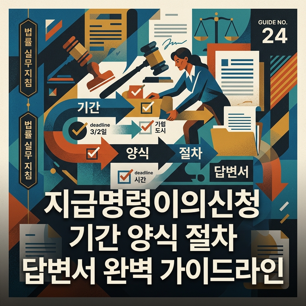 지급명령이의신청 기간 양식 절차 답변서 완벽 가이드라인