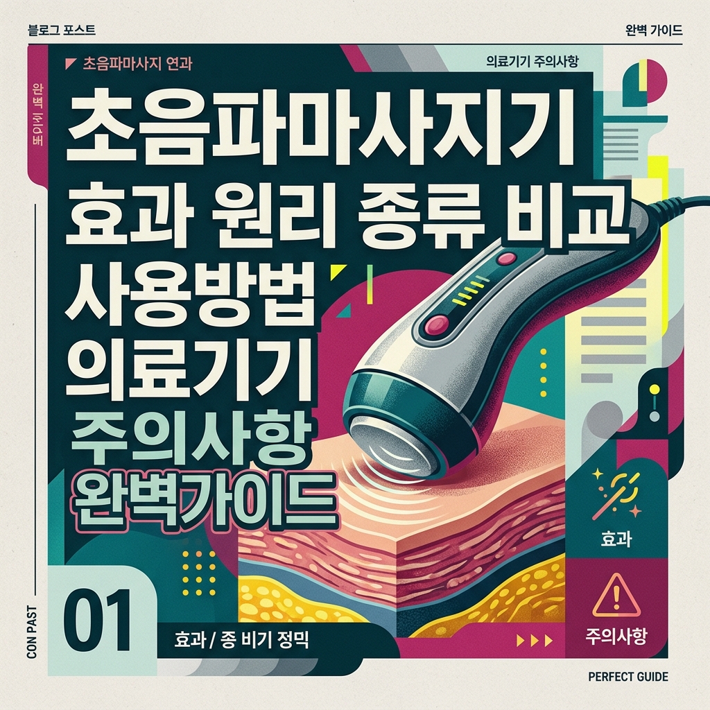 초음파마사지기 효과 원리 종류 비교 사용방법 의료기기 주의사항 완벽가이드