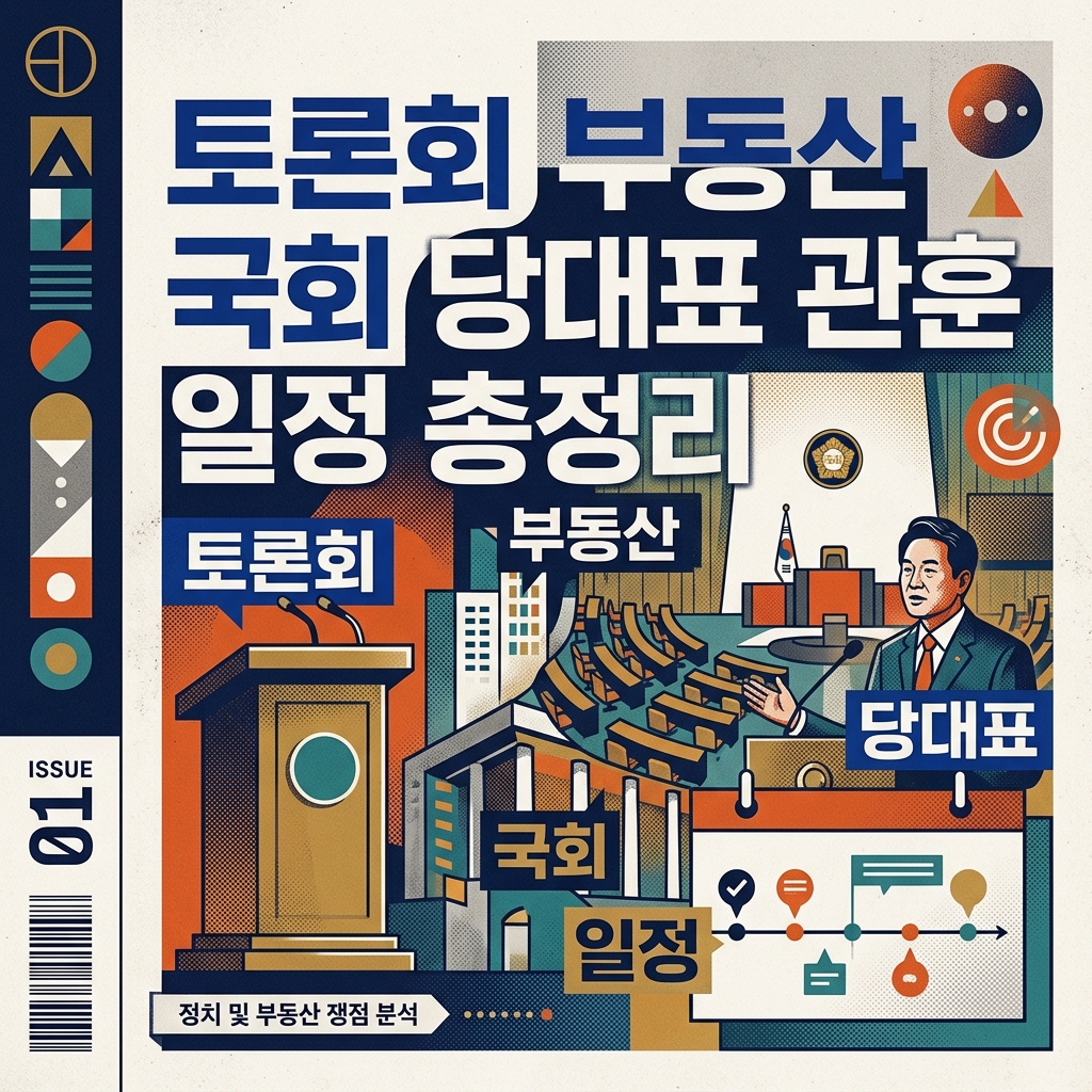 토론회 부동산 국회 당대표 관훈 일정 총정리