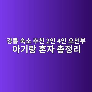 강릉 숙소 추천 2인 4인 오션뷰 아기랑 혼자 총정리 2 강릉 숙소 추천 2인 4인 오션부 아기랑 혼자 총정리