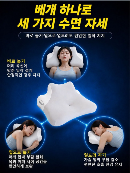 스마트폰 베개 3D 무중력 릴렉스 스마트폰 베개 옆으로 누워자는 베개 눕쉼 베개 엎드려 자는 베개 목디스크 전용 베개 추천1위 BEIUILIN P-ZM-141 4 image 6