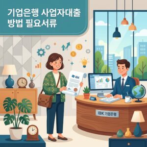 기업은행 사업자대출 방법 필요서류
