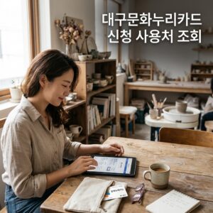 대구문화누리카드 신청 사용처 조회