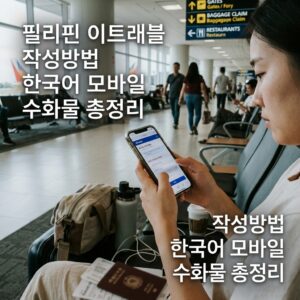 필리핀 이트래블 작성방법 한국어 모바일 수화물 총정리
